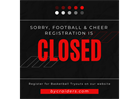 Football & Cheer Registration Now Closed